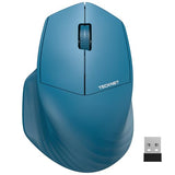 Wireless Mouse, 2.4Ghz Computer Mouse, 3 Adjustable Dpi Silent Mouse With Usb A Receiver, 3 Buttons, 24 Months Battery Life, Ergonomic Wireless Mouse For Laptop, Pc, Mac, Desktop-Blue