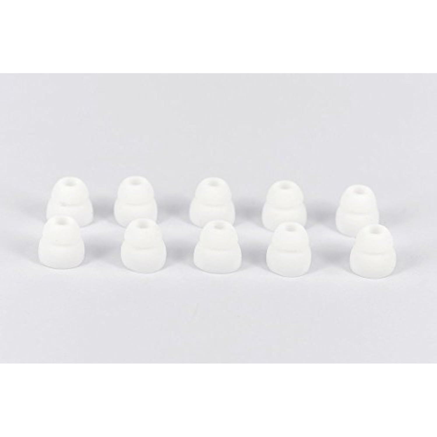 10Pcs Replacement Silicone Eartips Earbuds Eargels Compatible With Beats By Dr Dre Powerbeats 2 Wireless Stereo Earphones (Double Flange White)