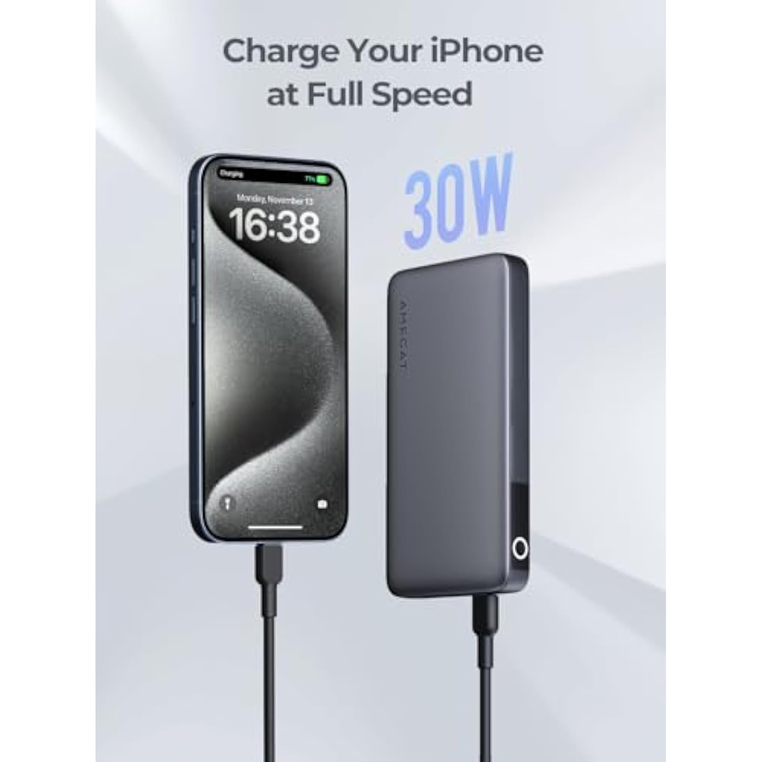 Portable Charger, 10000Mah 30W Usb C Power Bank Pd Fast Charging Slim Portable Phone Charger Battery Pack For Phone, Macbook, Laptops, Earbuds And More