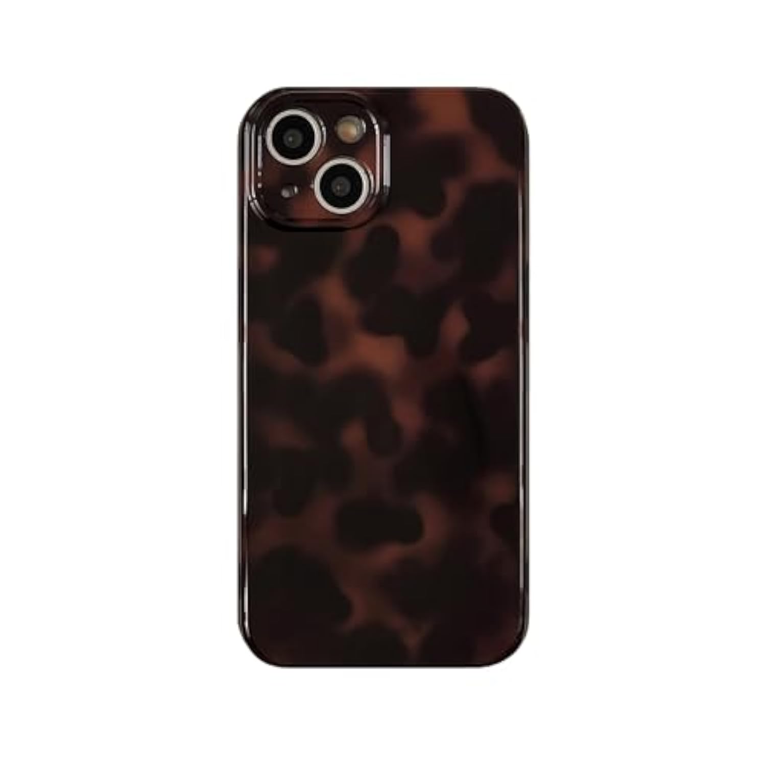 Aesthetic Tortoise Shell Phone Case For Iphone 14 6.1In,Retro Cool Girl Leopard Print Brown Amber Trendy Full Camera Protective Cover For Iphone 14 6.1"