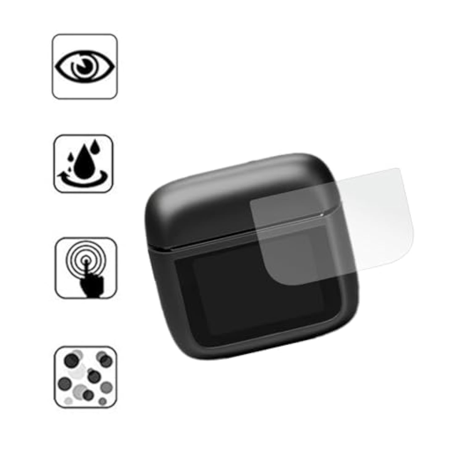 Screen Protector Compatible For Jbl Tour Pro 3 (6 Pack) Hd Pet Film For Earbuds Smart Charging Case Screen Display