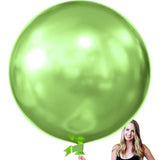 36 Inch Giant Metallic Lime Green Balloons, 6 Pack Large Round Lime Green Latex Balloons For Anniversary, Birthday, Christmas, Wedding, Baby Shower Party Decorations