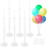 6-Set Balloon Stand Kit with Bases for Table & Floor Party Decor