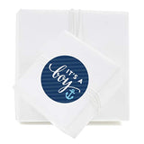 Nautical Baby Shower Collection, Round Circle Labels Stickers, Party & Co, It'S A Boy!, 40-Pack, For Ocean Sailor Bon Voyage Adventure Themed Party Favors, Gifts, Decorations