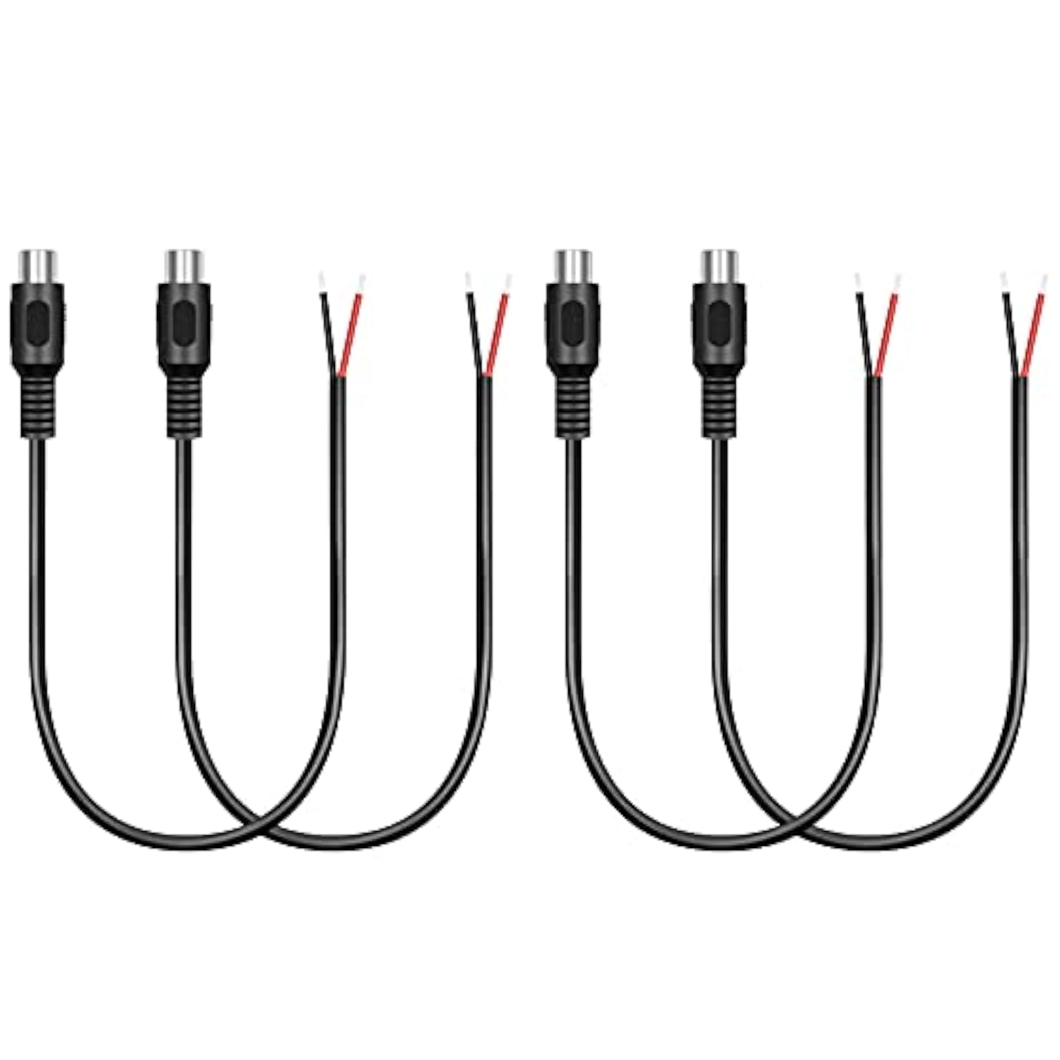 4 Pack Rca Female To Speaker Wire, Rca Female Plug Adapter Connector To Bare W