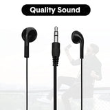 150 Packs Earphones With 3.5 Mm Headphone Plug Earbud And In Ear Headphones Bl