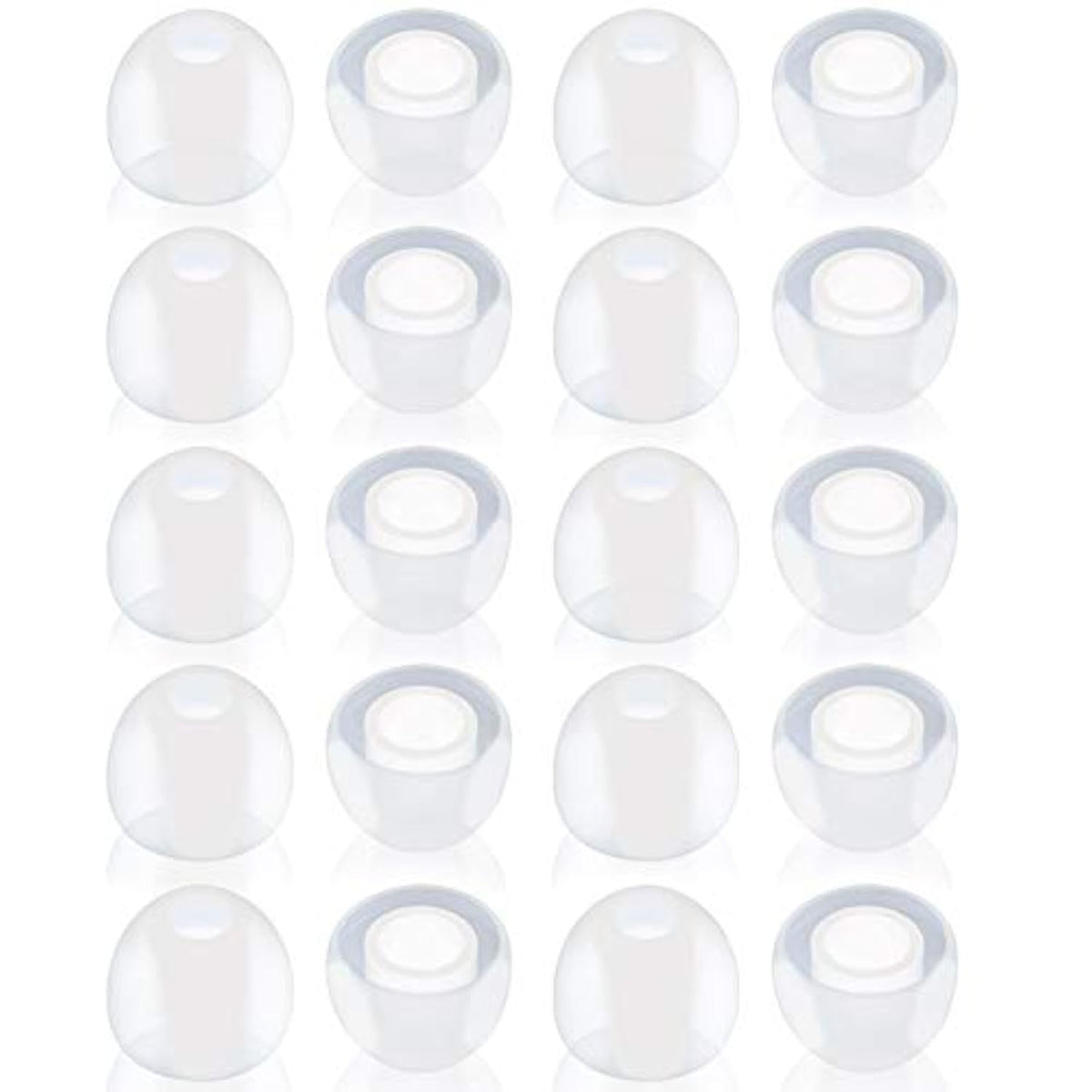 10 Pairs Small Clear Color Silicone Replacement Ear Buds Tips For Audio-Technica Skullcandy Monster Sony Ultimate Ears Sharp Sennheiser Plantronics Tdk Phillips Panasonic Denon Griffin Jvc