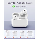 Case For Airpods Pro 3 (2025) With Secure Lock, Anti-Smudge, Soft Tpu Transparent Cover For Apple Airpod Pro 3Rd Generation With Phone Stand Function, Cleaning Kit & Keychain, Clear