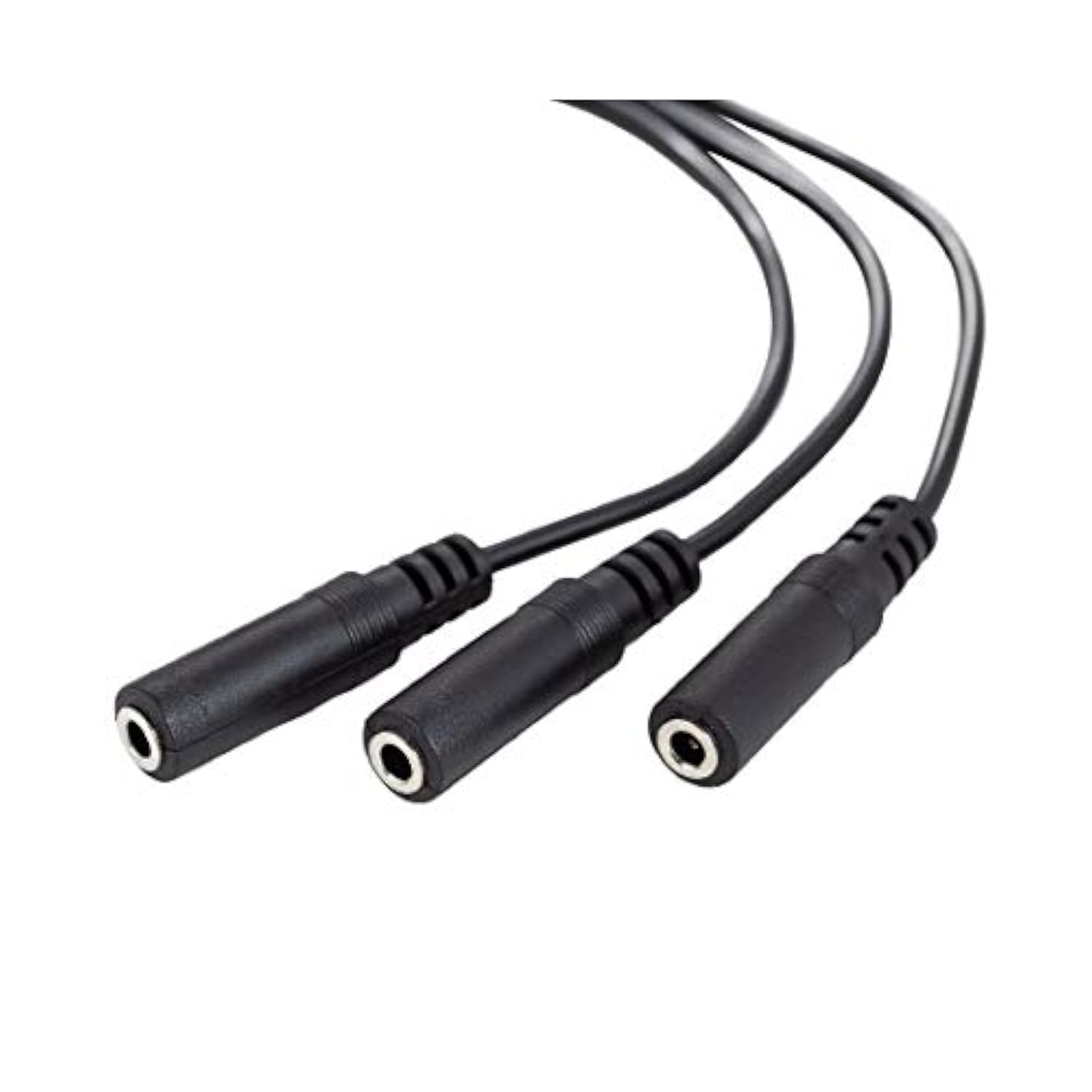 3.5Mm (1/8") Trs 1 Male To 3 Female 3-Way Stereo Splitter Audio Cable