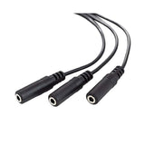 3.5Mm (1/8") Trs 1 Male To 3 Female 3-Way Stereo Splitter Audio Cable