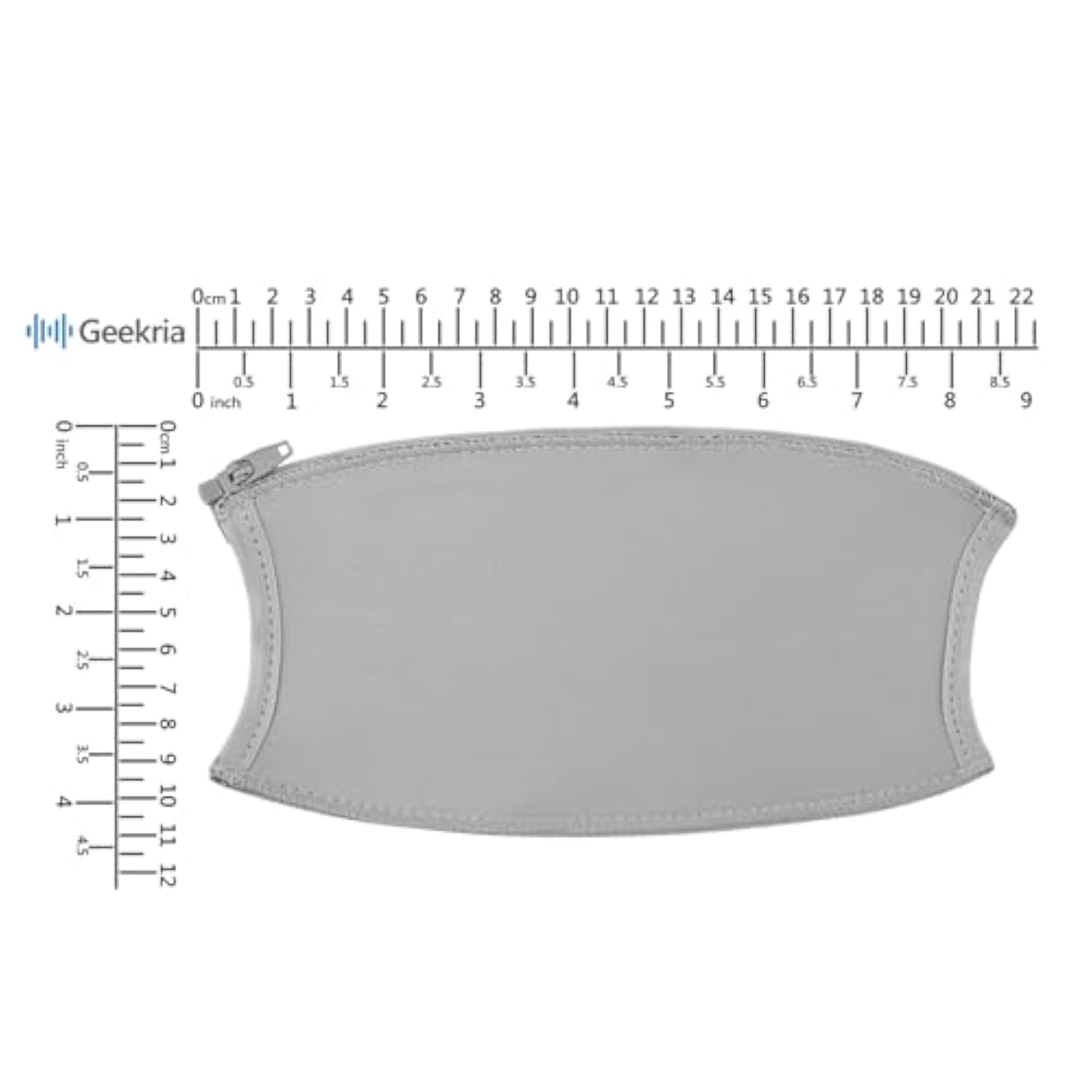 Geekria Flex Fabric Headband Cover Compatible with ATH M50x/M50xBT/M50xPB/M50xWH/M50xBB, ATH-M50xBT2 Headphones, Repair Part, Sweat Cover, Easy Installation (Grey)