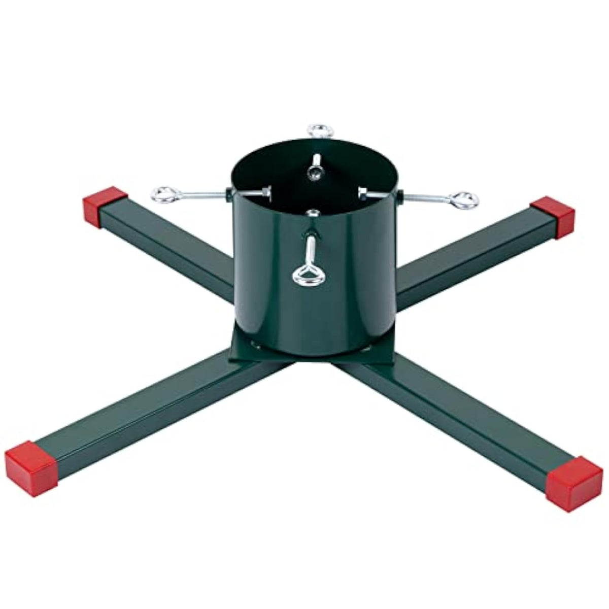 Christmas Tree Stand For Live Tree, Heavy-Duty Metal Christmas Tree Holder With Spike For 2-6Ft Tall Fresh Tree, Christmas Tree Base Stand For Real Tree, Seasonal Decor (Green)