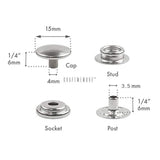 Snap Fasteners Color Plated Solid Brass Snaps Heavy Duty Press Stud Po