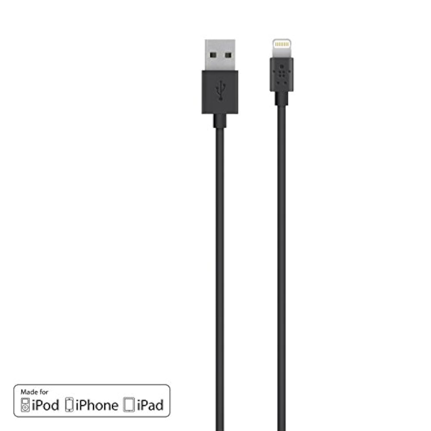 Belkin Lightning to USB ChargeSync Cable - Lightning/USB for iPad, iPod, iPod, Notebook - 6.56 ft -