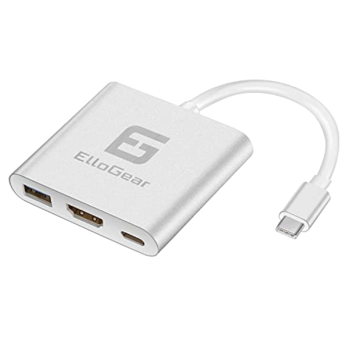 Usb C To 3 Port Hdmi Adapter Hub, Type C To 3 Port Including Another Usb C, Hd