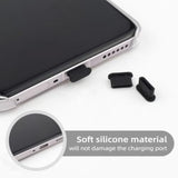 50-Pack USB-C Silicone Dust Plugs for iPhone Samsung Pixel MacBook Black