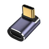 Cablecc 40Gbps Male to Female USB4 Type C 90 Degree Up Down Angled 100W Power
