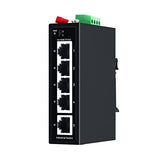 Upgrade 5 Port Industrial Din-Rail Ethernet Switch,4 Ports And 1 Uplink, 10/100Mbps Fast Ethernet, Din-Rail & Wall Mount Included,Ip30 Industrial Switch