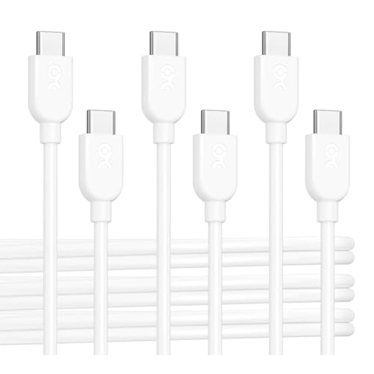 Cable Matters 3-Pack Extreme Flexible USB C Charging Cable 3ft in White, Up to [60W Charging, 480Mbps] Apple CarPlay, Android Auto, USB C Charger Cable for iPhone 16/15, Galaxy S24, iPad Pro