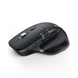 TECKNET Wireless Mouse, Bluetooth Mouse (BT5.0/5.0 & 2.4G) Rechargeable 4800 DPI Ergonomic Optical Mouse with 6 Adjustable, Quiet Clicks, USB A Receiver, 7 Buttons, Wide Compatibility - Black