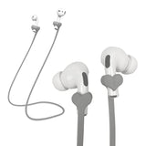 Magnetic Anti-Lost Straps For Airpods, 2 Pcs Soft Silicone Sports Lanyard Compatible With Airpods 4 And Pro,Pro2, Airpods 1/2, Bose Jbl Beats. (Grey)