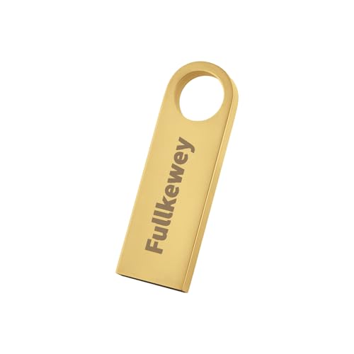 16G/32G/64G/128G Flash Drive, Sleek Metal Usb 2.0, Metal Waterproof Compact Pen Drive,Thumb Drive, High Speed Memory Stick For Pc Laptop Computer (Gold, 16, Gb)