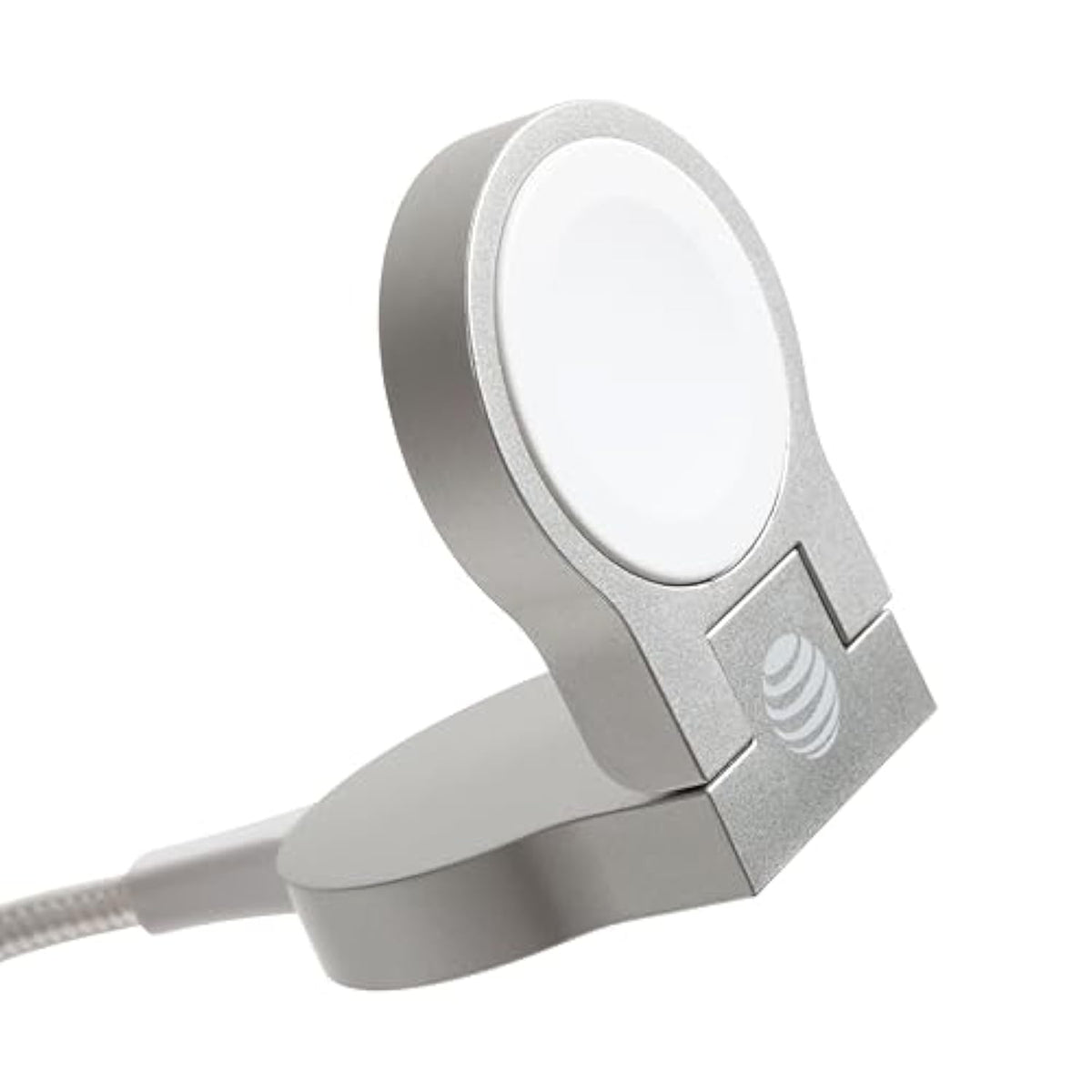 AT&T Apple Watch V3 Flip Fast Charger, USB Type C for iWatch (6 Ft - Braided, Silver)