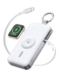 CharmGo Portable Charger, 12000mAh 30W Fast Charging Power Bank with Built-in Retractable USB C Cable, Battery Pack with Keychain, Travel Essentials