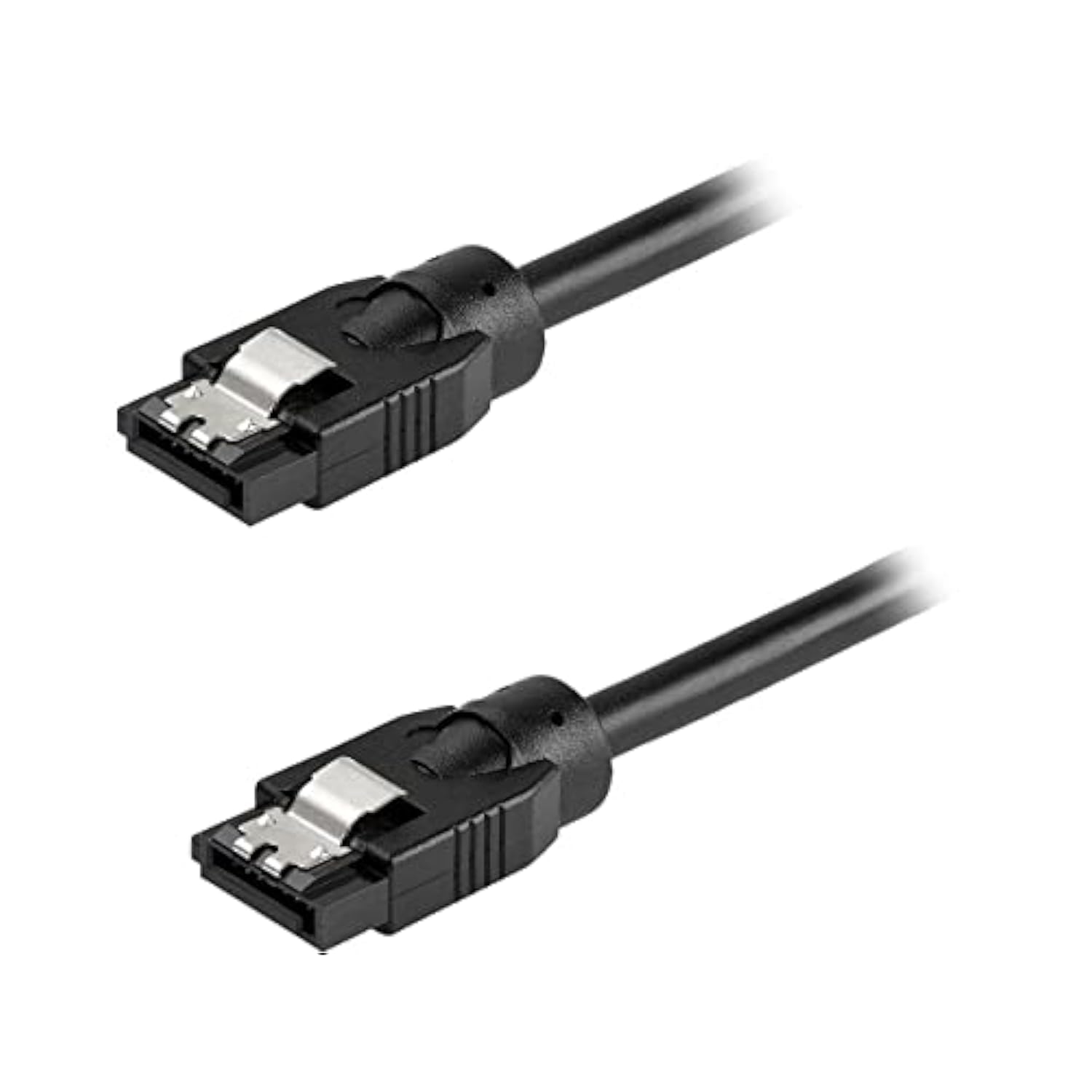 24 Inch (60Cm) Round Sata Cable - Latching Connectors - 6Gbs Sata Data Cord -