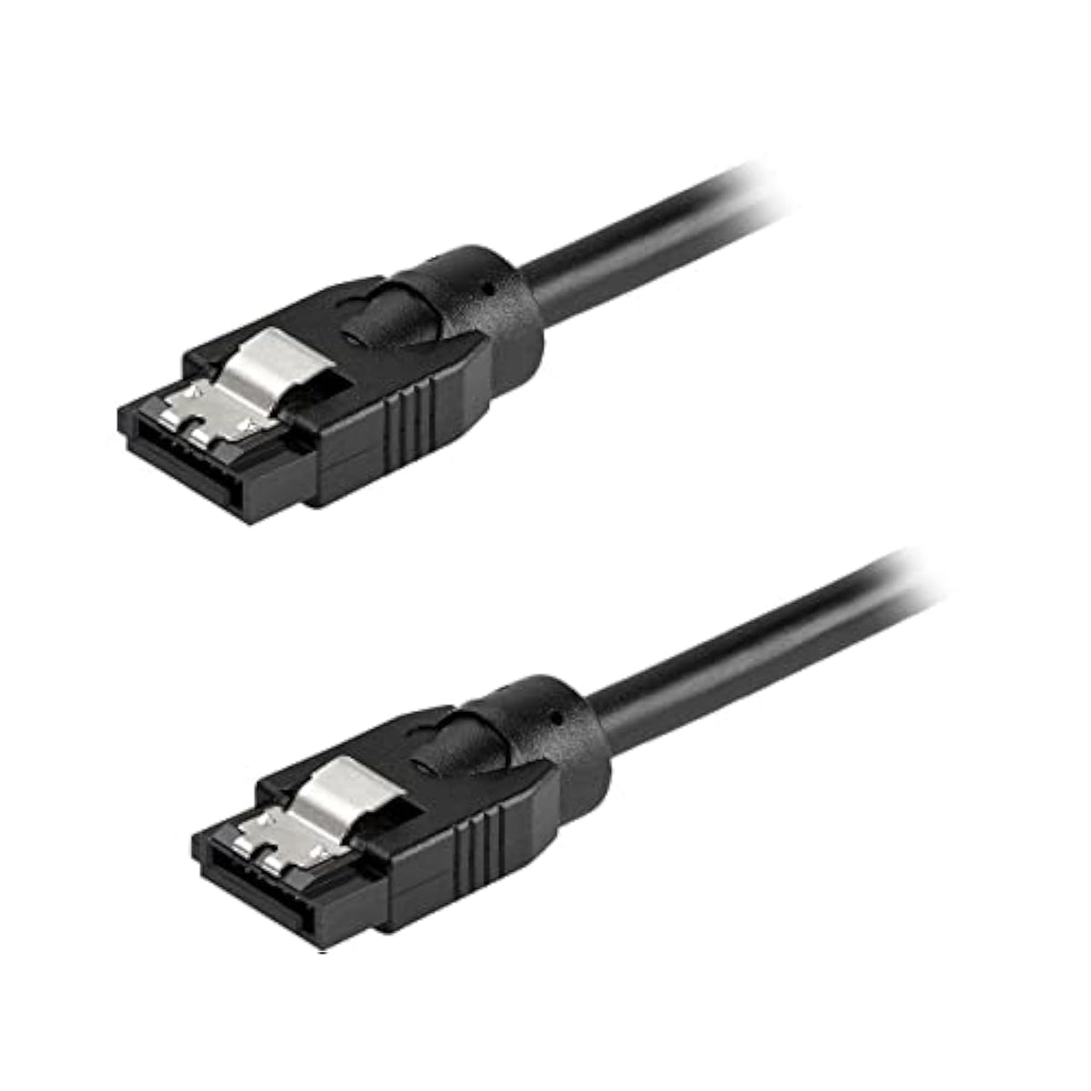 24 Inch (60Cm) Round Sata Cable - Latching Connectors - 6Gbs Sata Data Cord -