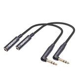 Huaelu 2Pack 1Ft Right Angle 6.35Mm Trs Stereo Male To Female Audio Cable,6.35Mm 1/4" Inch Stereo Plug Male To 1/4 Female Stereo Headphone Guitar Extension Cable Cord For Amplifiers,Headphone
