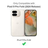 Case For Google Pixel 9 Pro Fold, Compatible With Magsafe, Built-In Cover Screen Protector, Clear Thin Hard Phone Case With Magnets For Pixel 9 Pro Fold - Transparent