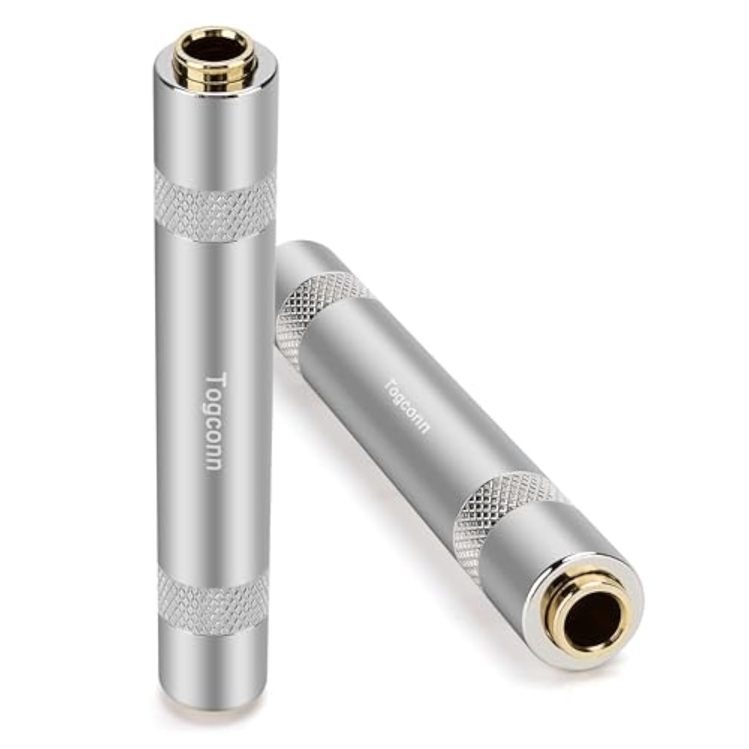 1/4 Inch Trs/Ts Female To Female Gold-Plated Coupler (2 Pack), 1/4" Trs Stereo And Ts Mono Jack Adapter Joiner, 6.35Mm Extension Gender Changer Converter Connectors For Amplifier Speaker Guitar Sound