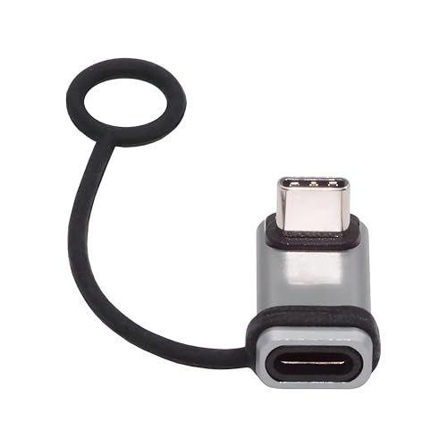 Adapter 90 Degree USB5.0 80Gbps Male to Female Up Down Angled Extension Adapter with Lanyard Keychain 240W 16K 8K 5K Compatible with USB4.0