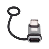 Adapter 90 Degree USB5.0 80Gbps Male to Female Up Down Angled Extension Adapter with Lanyard Keychain 240W 16K 8K 5K Compatible with USB4.0
