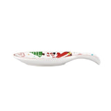 Christmas Merry Crew Spoon Rest For Stove Top, Ceramic Spoon Holder For Kitchen Counter, Easy To Clean Coffee Spoon Rest Dishwasher Safe, Kitchen Cooking Utensil Rest For Ladles Spatula