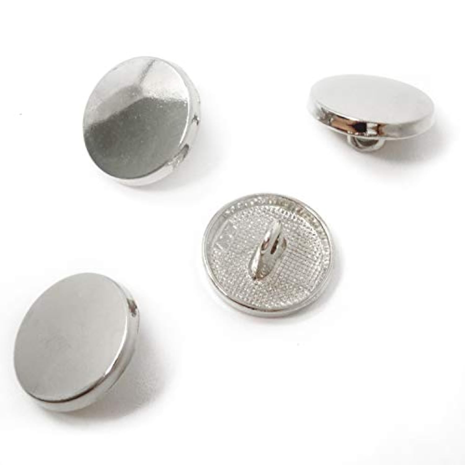 50Pcs Metal Round Flat Buttons Coat Jacket Shirt Trousers Buttons For