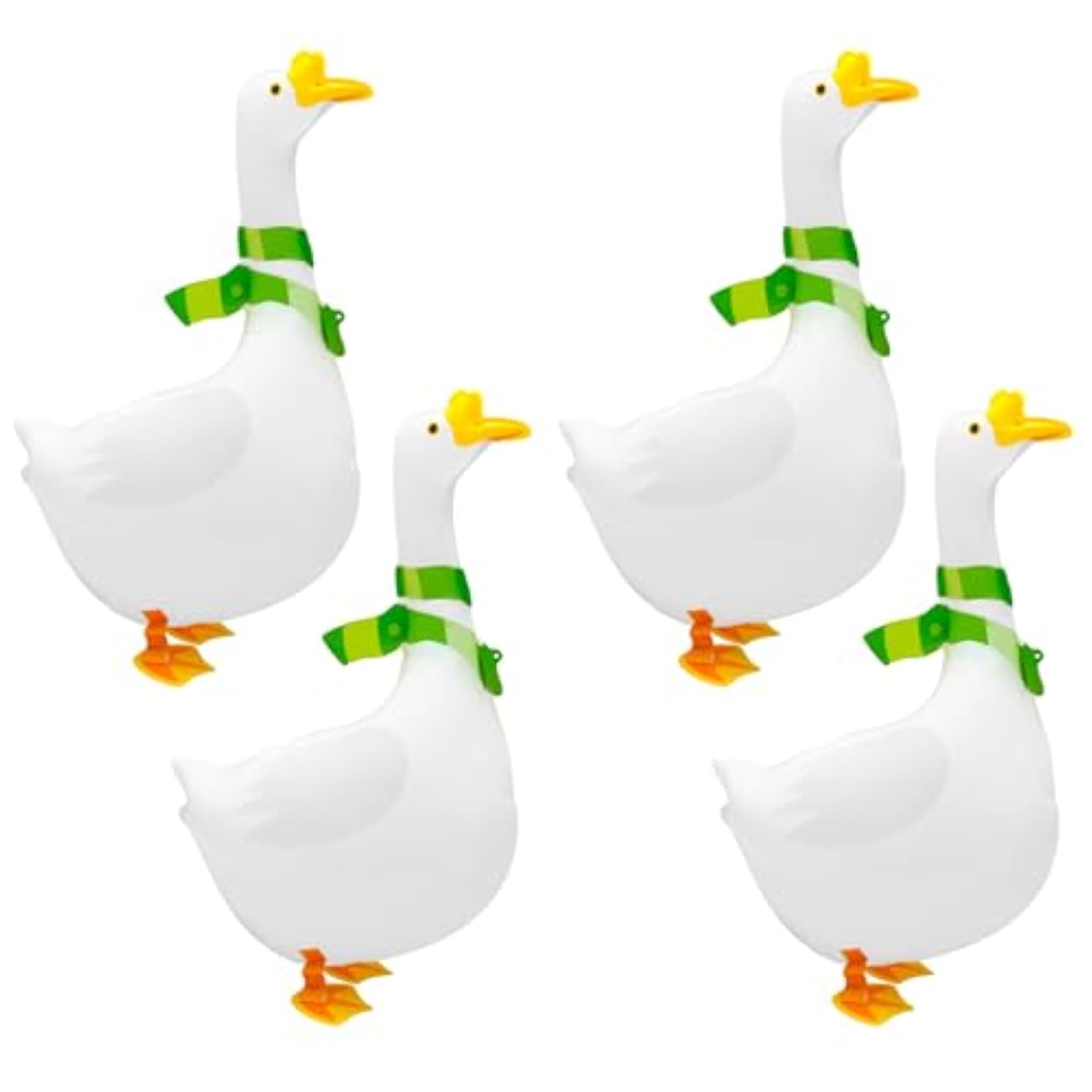 4 Pcs Walking Silly Goose Balloons, Large 26X34.7In Cute Animal Goose Balloons With Scarf & Movable Feet For One Silly Goose Birthday Decor, Baby Showers, Farm Party Photo Props