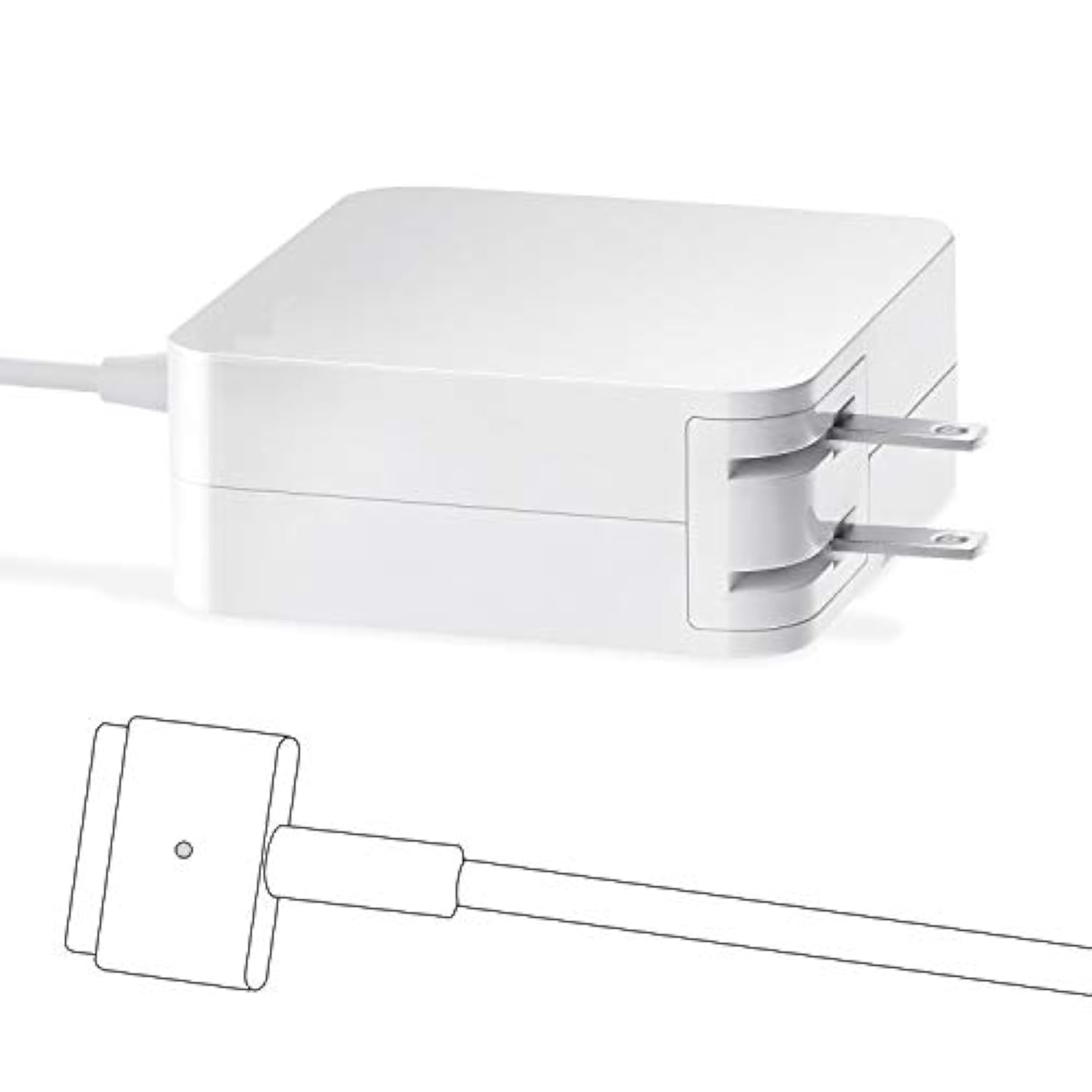 Mac Book Pro Charger, Ac 85W Magnetic T-Tip Power Adapter Charger Compatible W