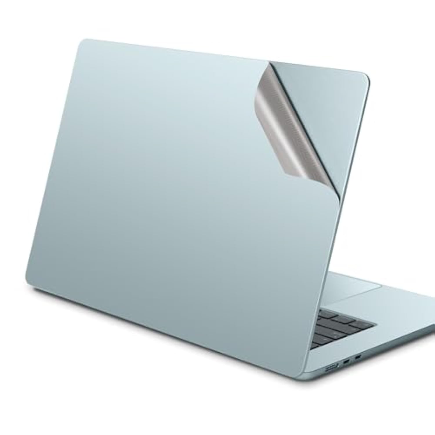 4 In 1 Ultra Thin 3M Vinyl Full Size Laptop Skin Cover Palm Rest Protector Sticker For 2025 Macbook Air 15 Inch M4 (Model: A3241) And 2023/2024+ Macbook Air 15" M2 M3 (Model: A2941/ A3114) - Blue