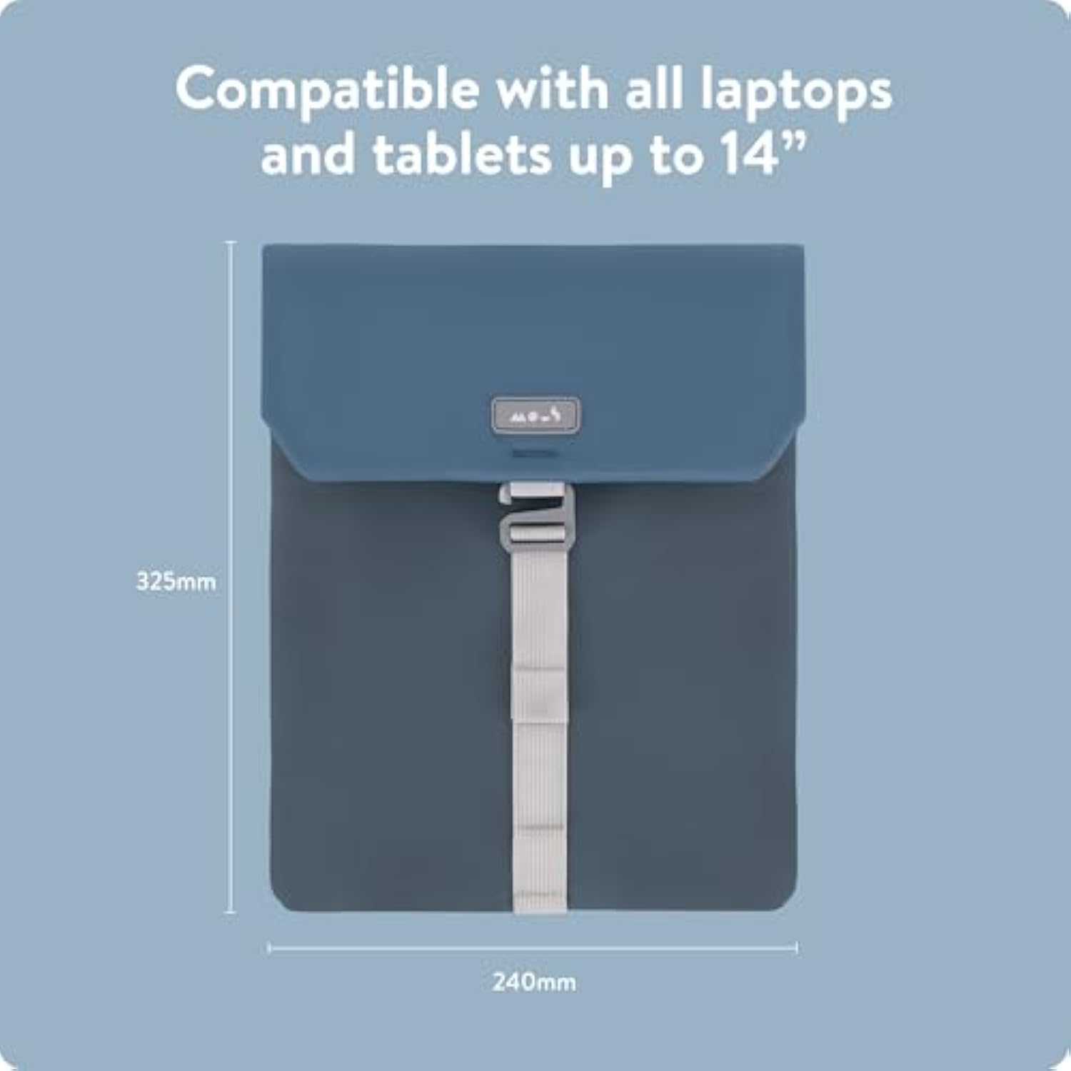 – Laptop Bag 14 Inch Case - Universal Laptop Sleeve – Water Resistant Durable Cover - Marine