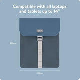 – Laptop Bag 14 Inch Case - Universal Laptop Sleeve – Water Resistant Durable Cover - Marine