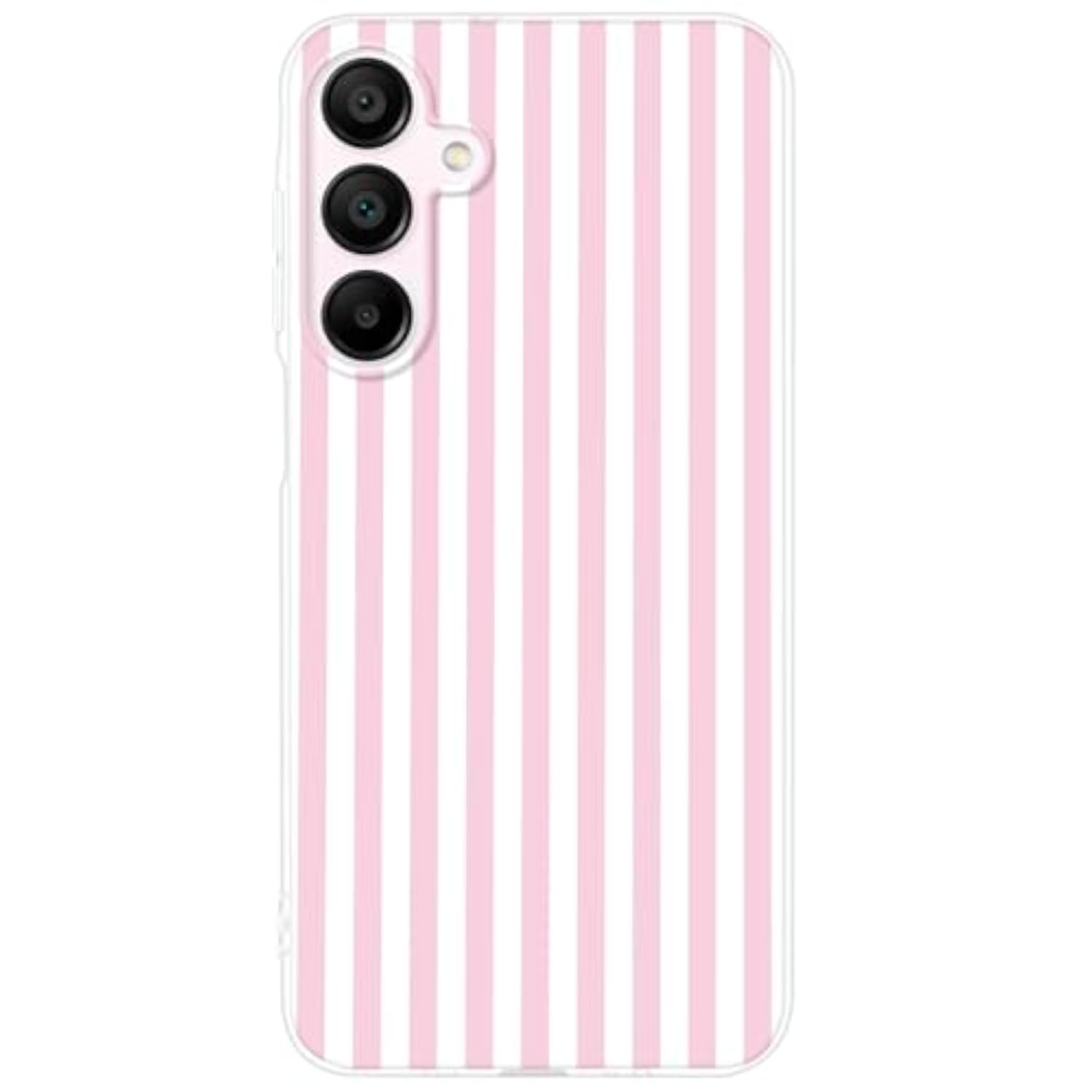 Cute Striped Phone Case for Samsung Galaxy A15 4G/ 5G, Girly Aesthetic Design Soft Clear TPU Shockproof Cases Cover for Girls Women, Pink