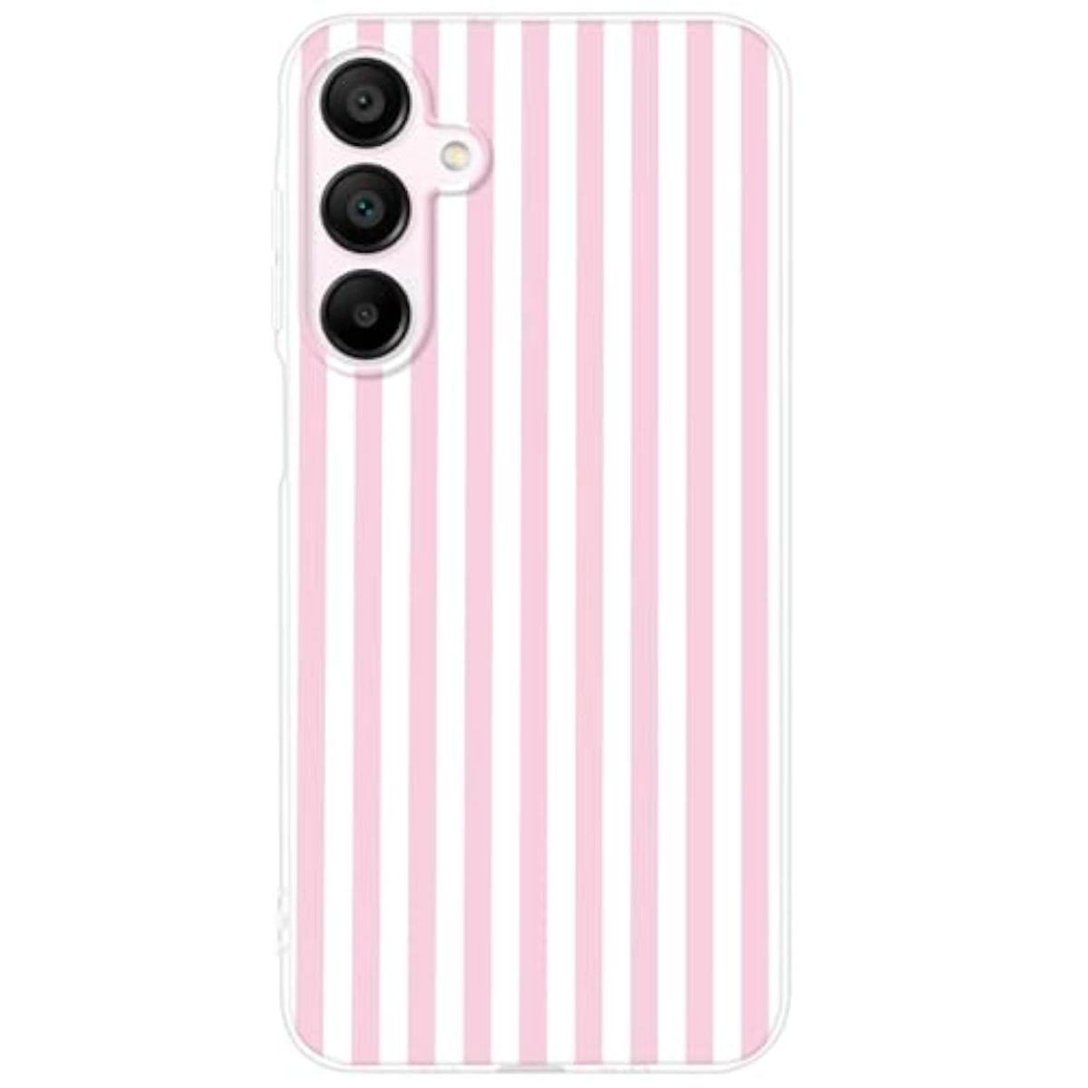 Cute Striped Phone Case for Samsung Galaxy A15 4G/ 5G, Girly Aesthetic Design Soft Clear TPU Shockproof Cases Cover for Girls Women, Pink