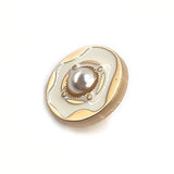 Faux Pearl Irregular Enamel Layer Sewing Shank Buttons 20 Pcs - 18Mm,