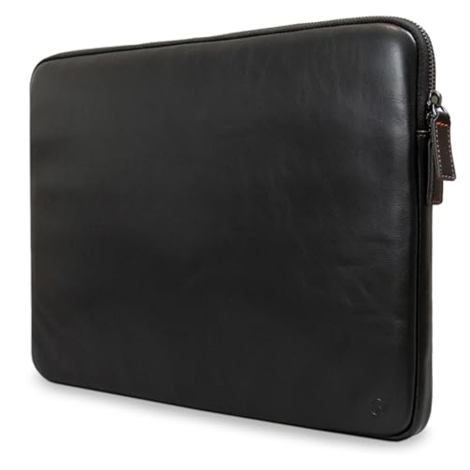 Real Leather Laptop Case/Zipped Folio Bag With Inner Pocket & Wool Lining Compatible With Apple Macbook, Hp, Dell, Asus, Levovo (16 Inch - Black)