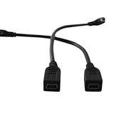 6 Inch Usb 2.0 Mini B Female To Left And Right Angle Mini B Male Extension Cables