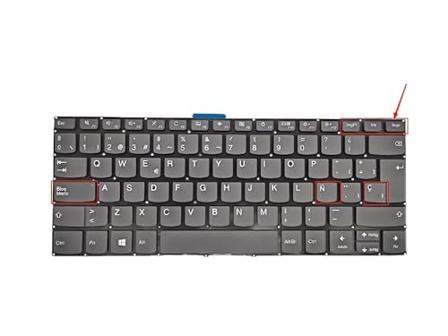 Laptop Replacement Latin Spanish Layout (Español Teclado) For Lenovo V130-14Igm V130-14Ikb V330-14Arr V330-14Ikb V330-14Isk,Ideapad 3-14Iil05 3-14Itl05 3-14Iml05 3-14Ada05 Grey Laptop Keyboard