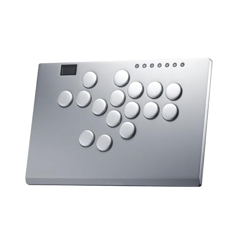 Haute42 Leverless Controller Arcade Stick M16 Plus-Aluminum Leverless Controller,Leverless Arcade Stick for PC/PS3/PS4/Switch Game,Crystal