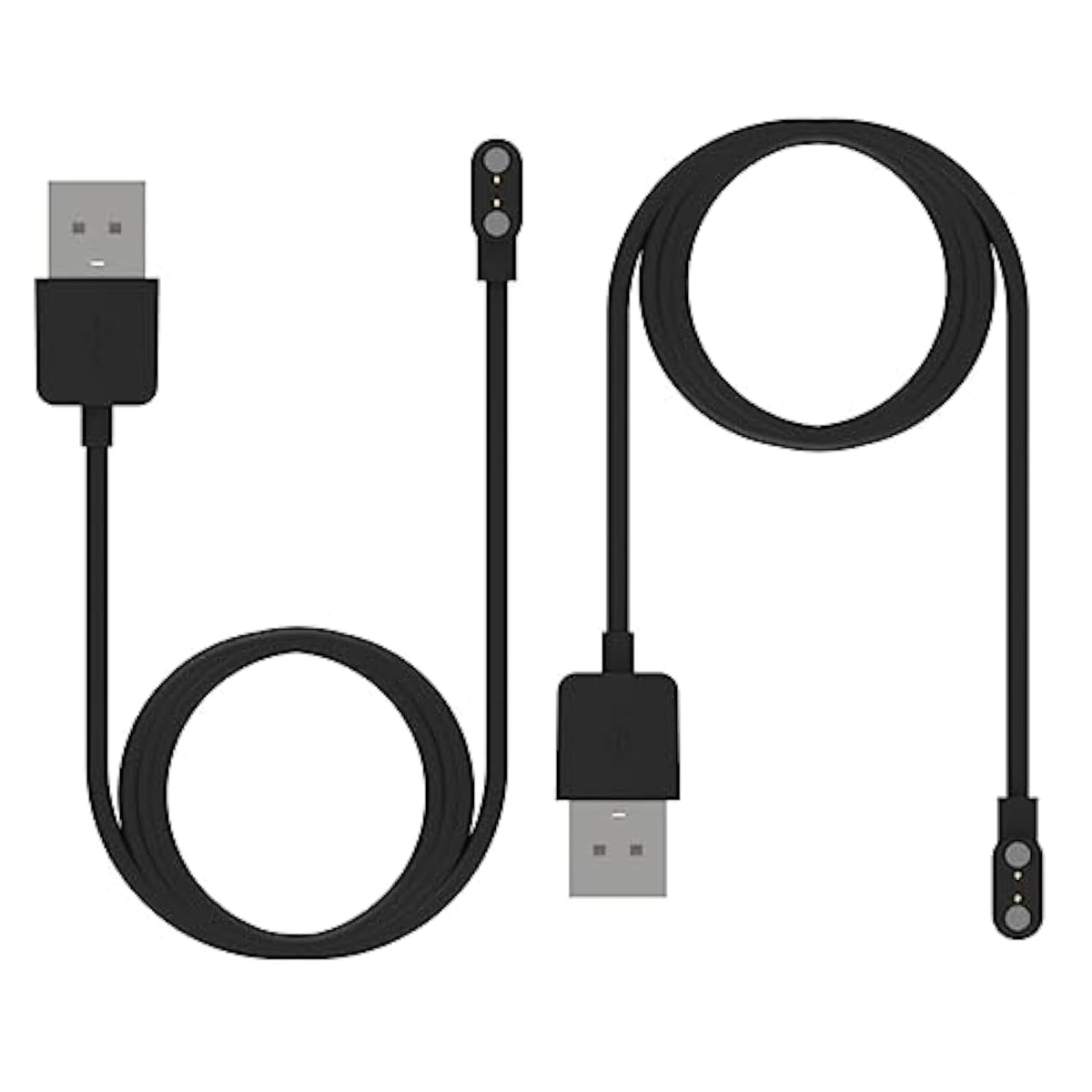 Charger Cable Intended For C60 —— Zeacool/Appbyer/Colmi/Bslizhen Smart Watch Charger 1.6Ft Usb Portable Magnetic Charging Cord Cable (Black&Black)